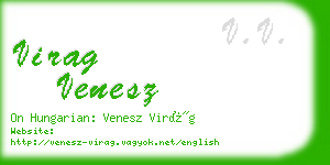 virag venesz business card